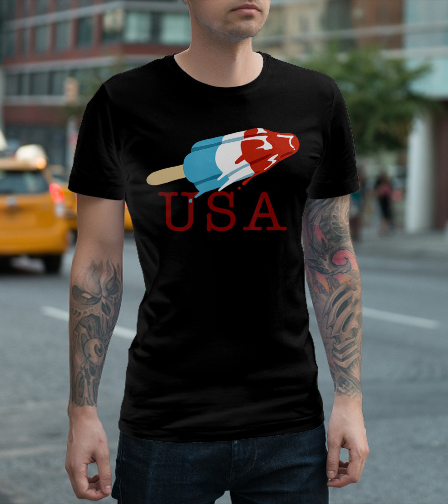 USA Ice Pop 4th of July T-Shirt