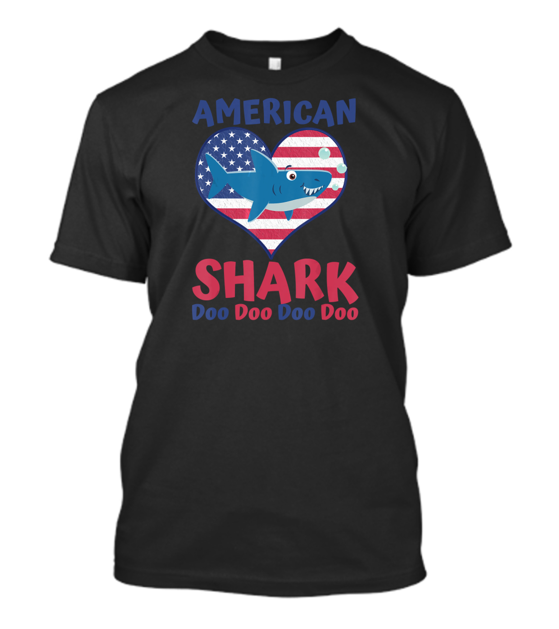 American Shark Doo Doo Doo Doo 4th Of July T-Shirt