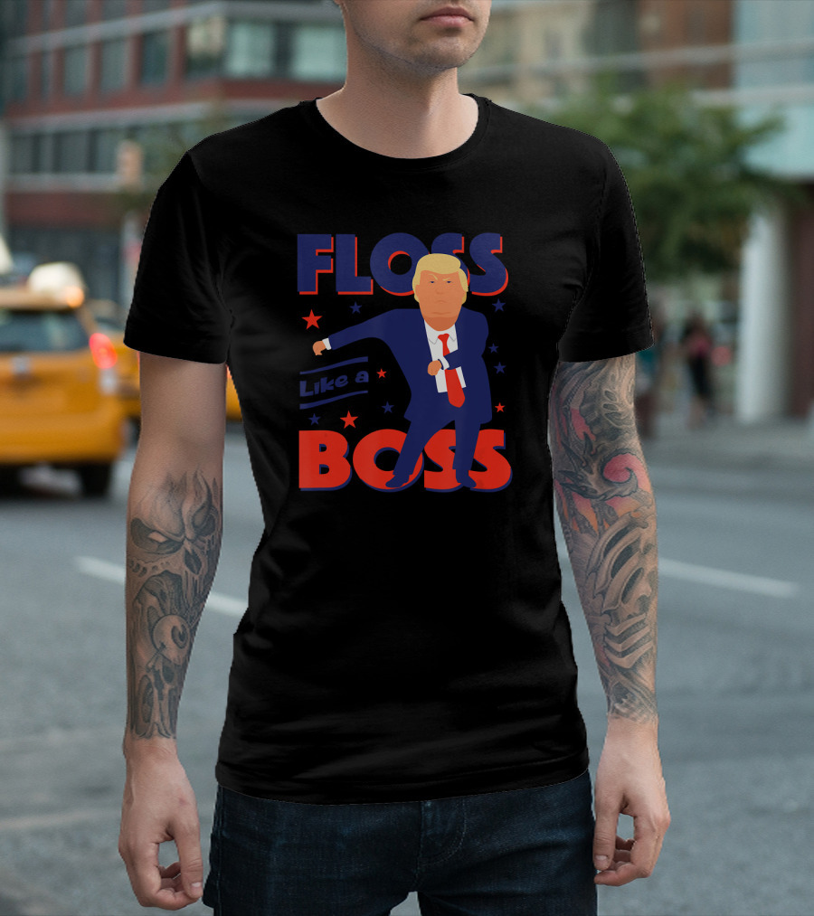Floss Like A Boss 4th Of July Trump Iconic Dance Stars T-Shirt
