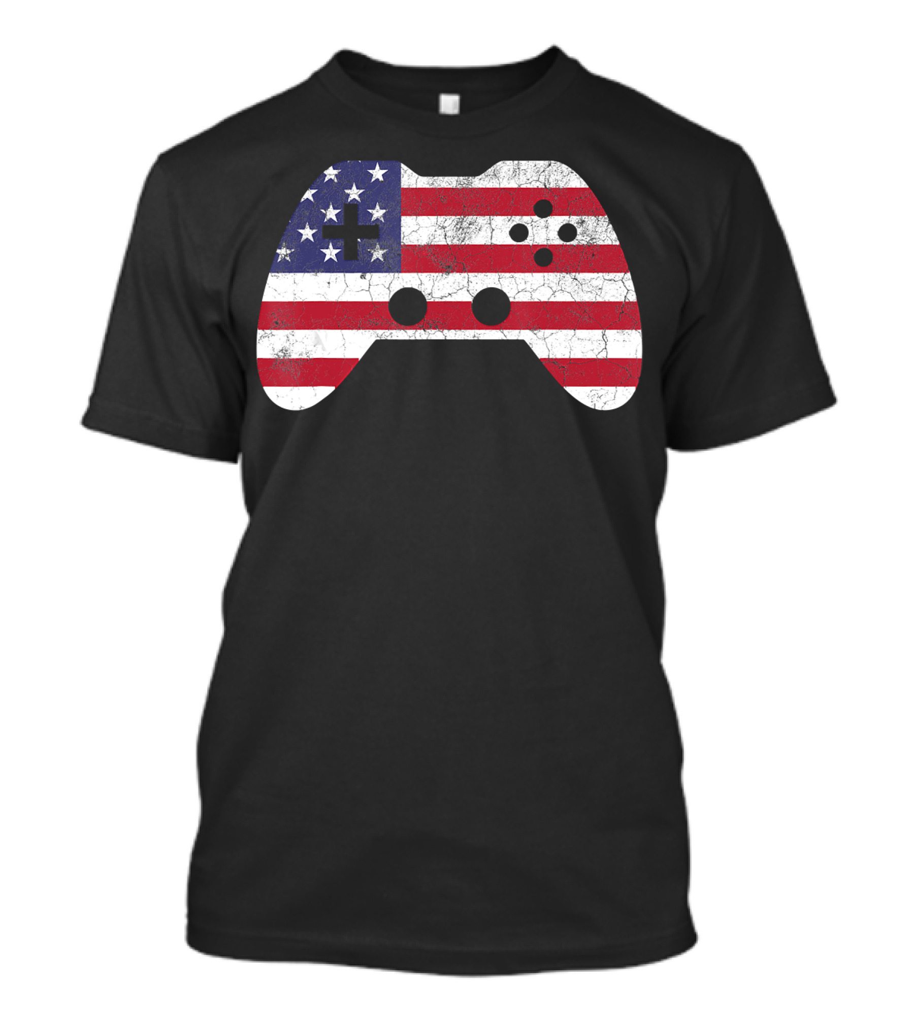 USA Flag Game Controller 4th Of July T-Shirt