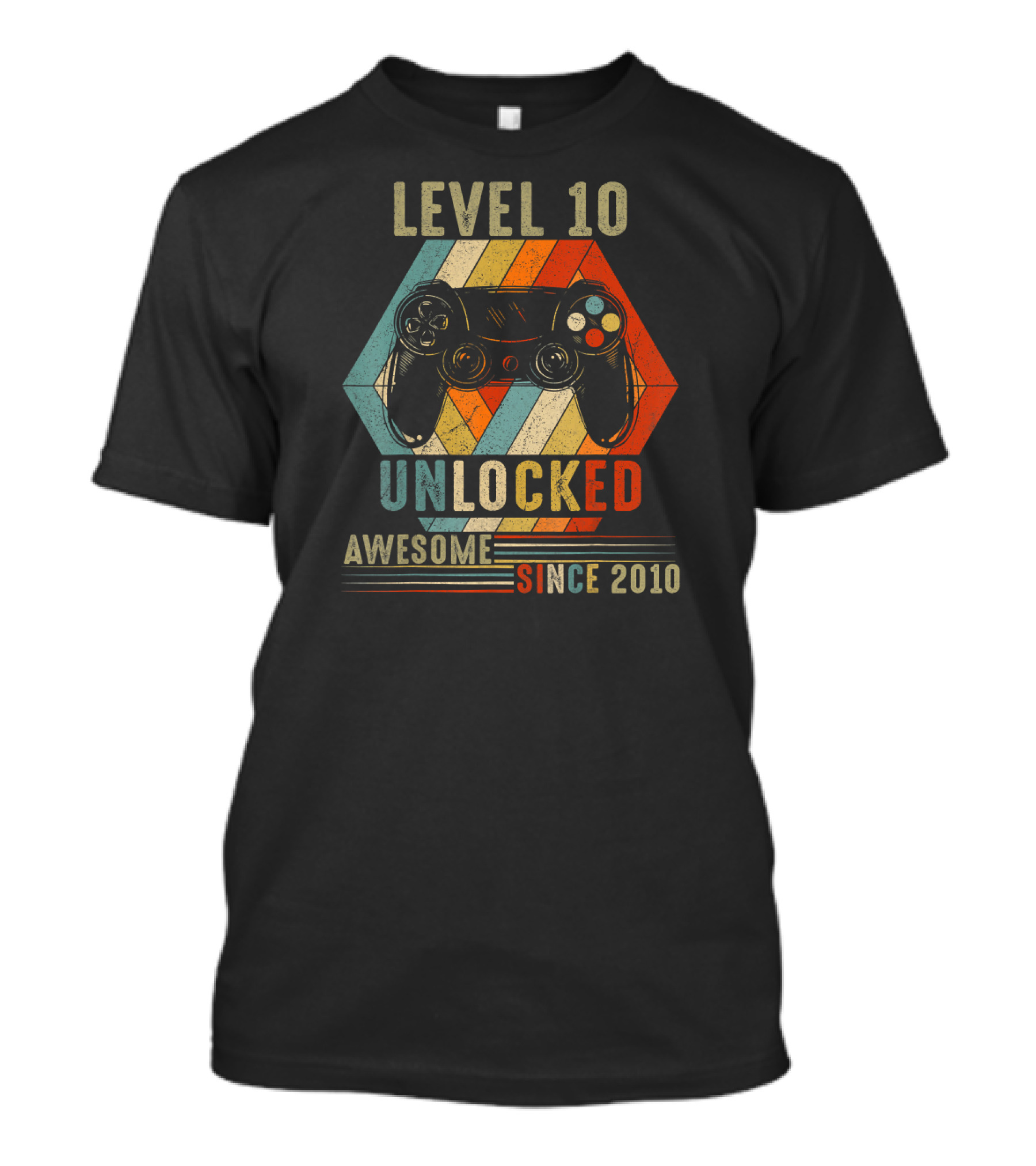 Level 10 Unlocked Awesome Gamer Since 2010 T-Shirt