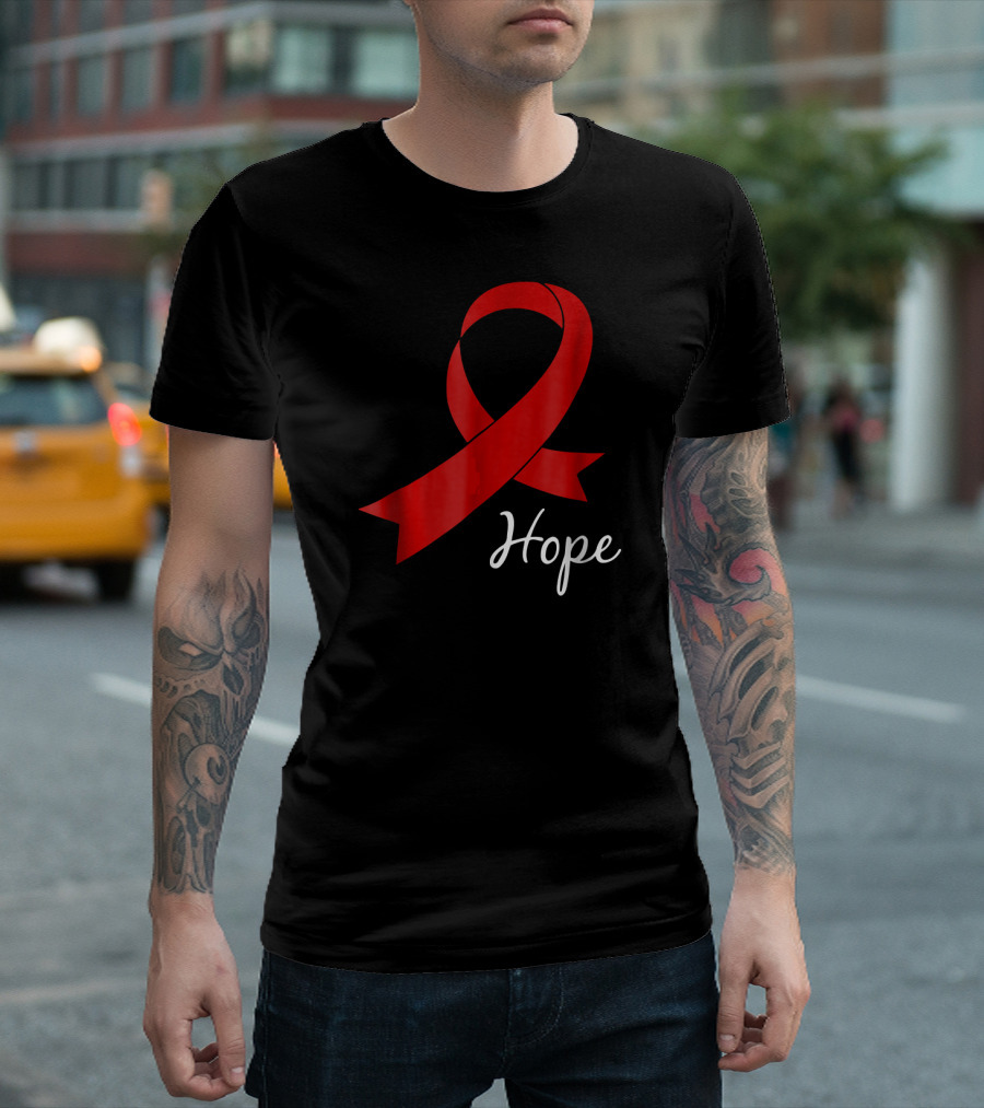 Hope Red Ribbon World Aids Day T-Shirt