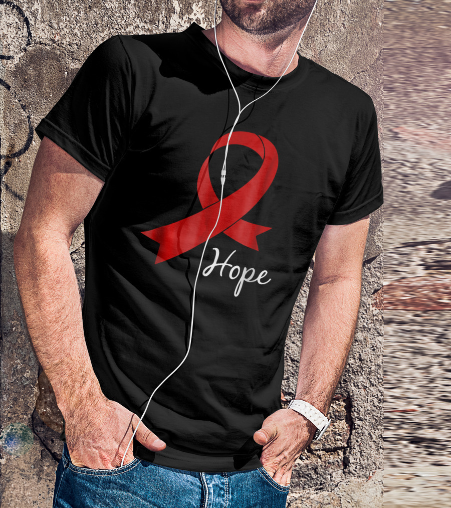 Hope Red Ribbon World Aids Day T-Shirt