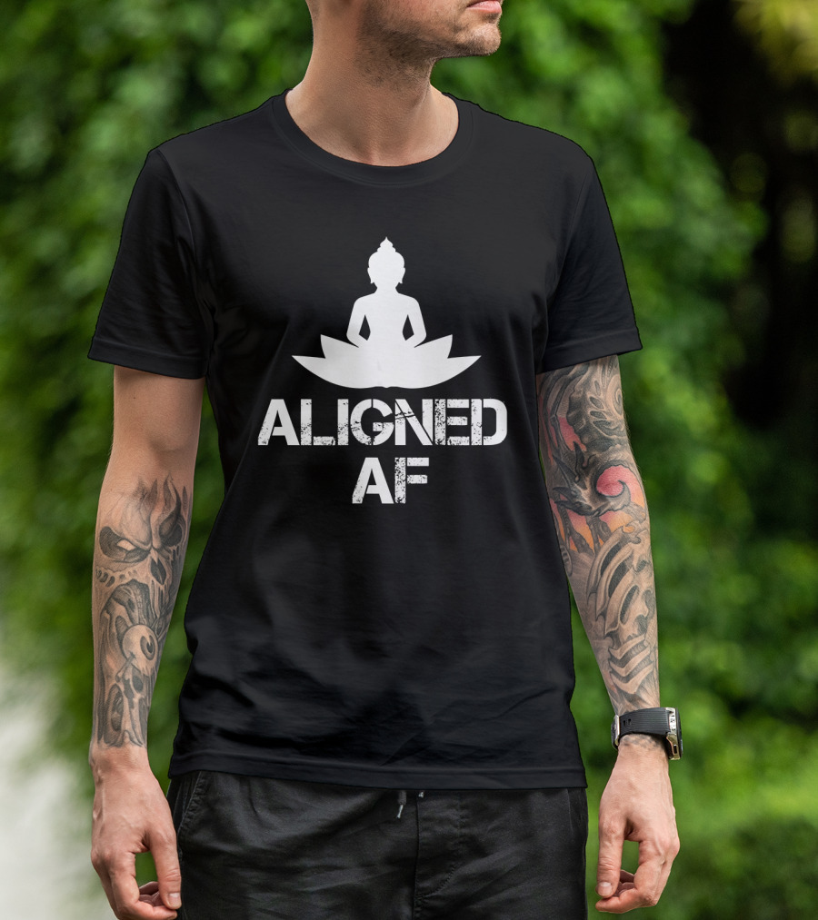 Aligned AF Buddha Lotus Spiritual Yoga Meditation T-Shirt