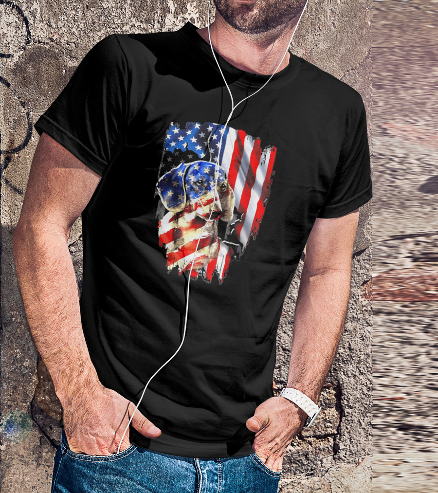 American Flag Dachshund USA T-Shirt