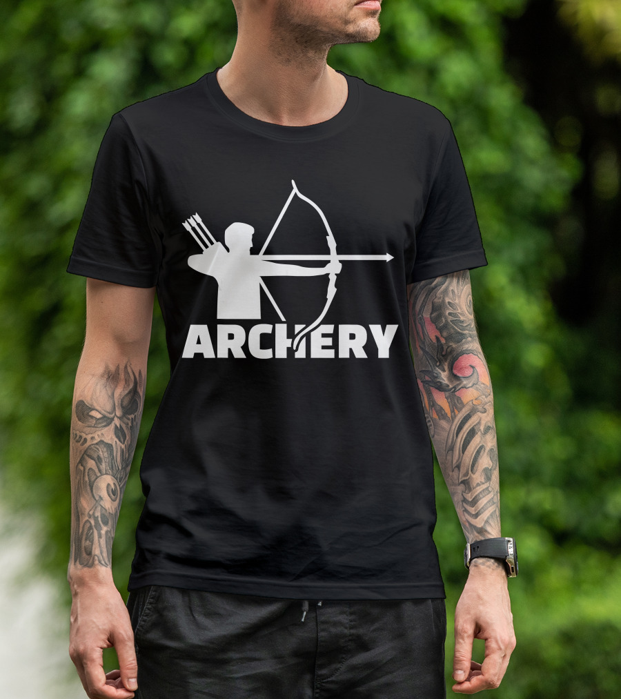 Archer With Bow And Arrows Archery T-Shirt