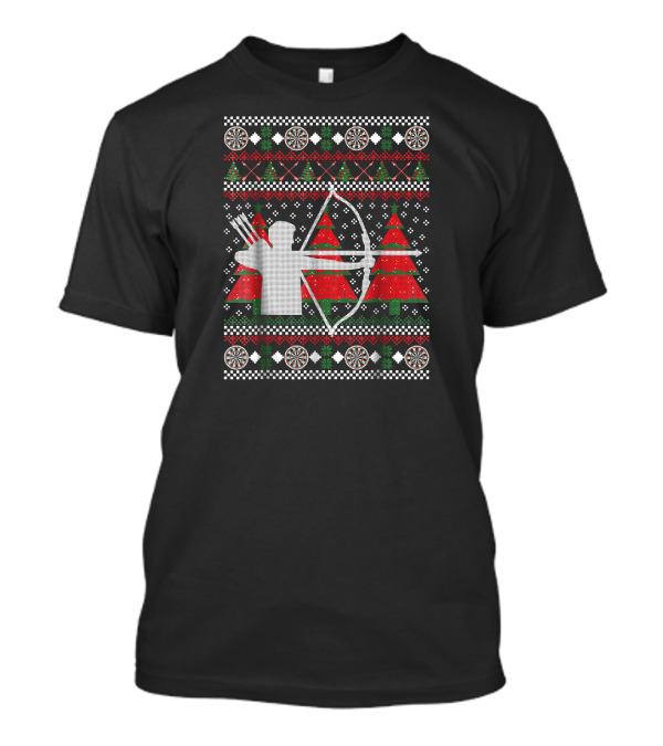 Festive Archery Bow Hunting Arrow Christmas T-Shirt