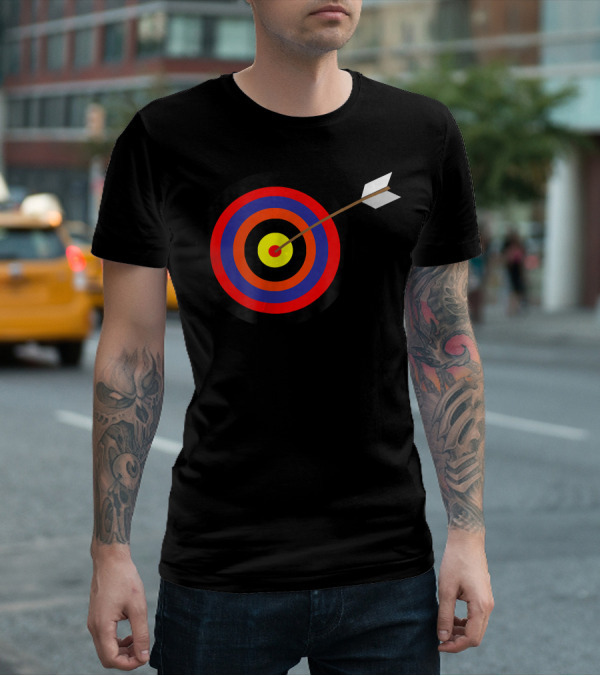 Archery Bullseye Hits The Spot Arrow Target T-Shirt