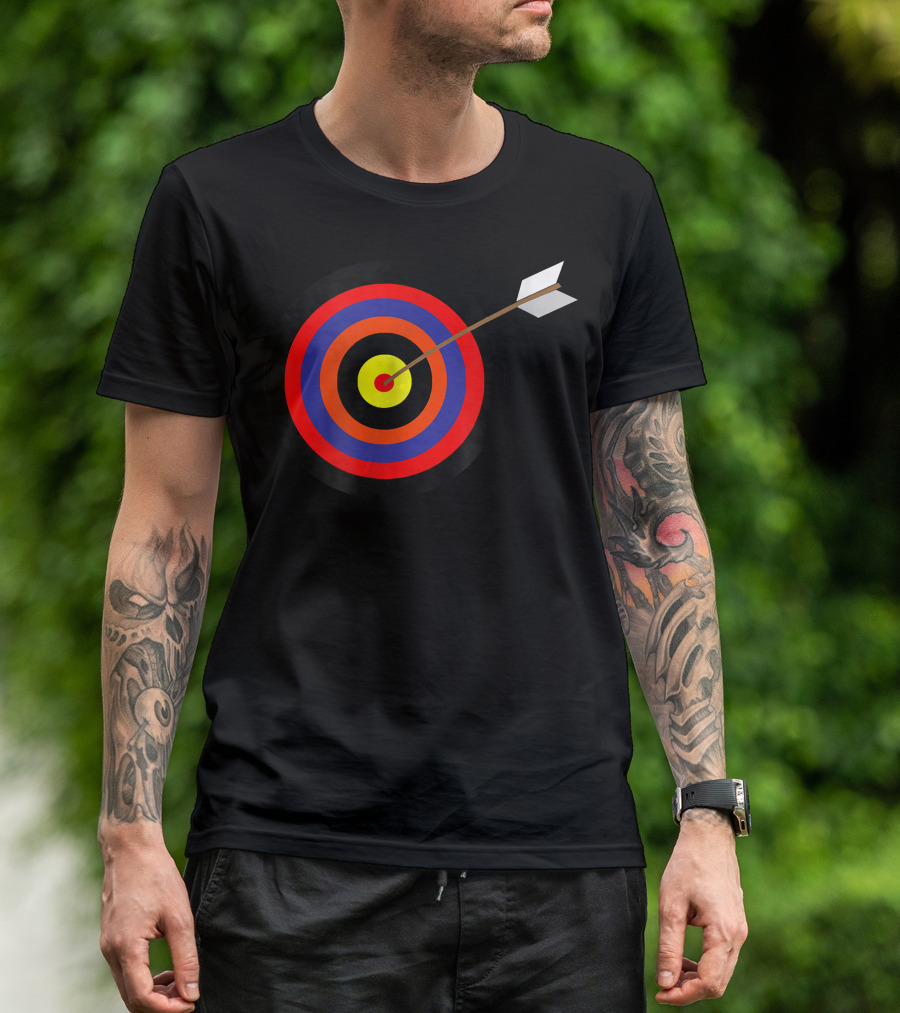 Archery Bullseye Hits The Spot Arrow Target T-Shirt