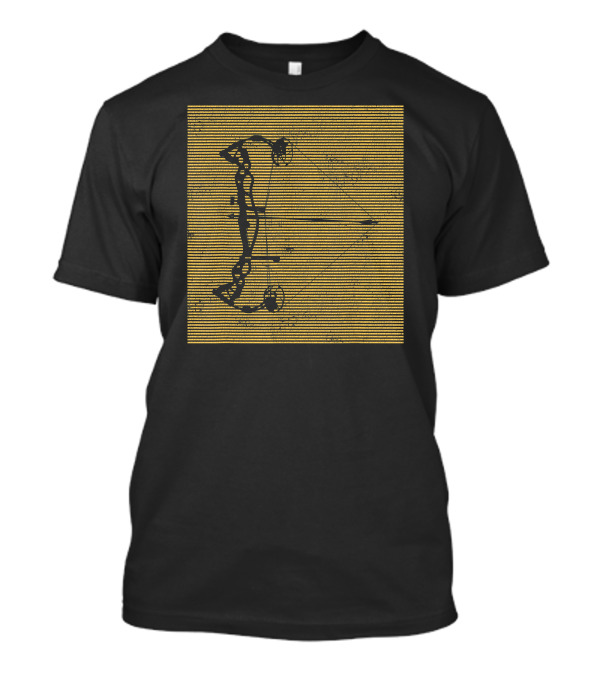 Archery Compound Bow Vintage Striped T-Shirt
