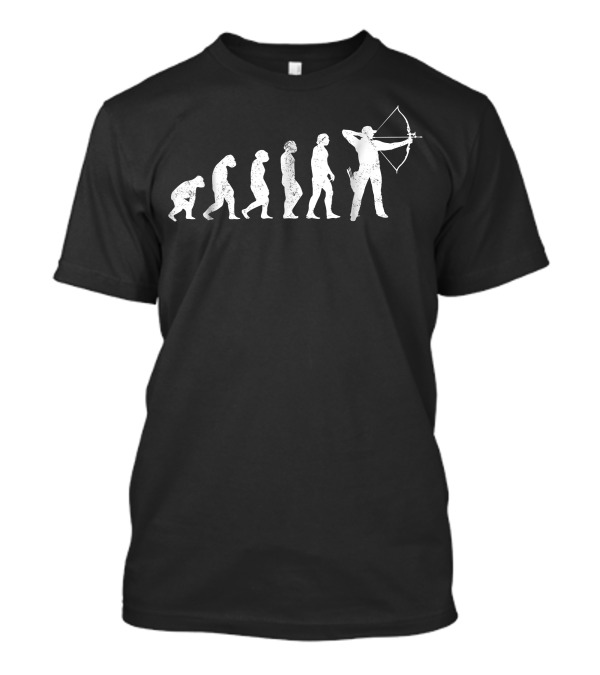 Archery Evolution Human Progression With Bow And Arrow T-Shirt