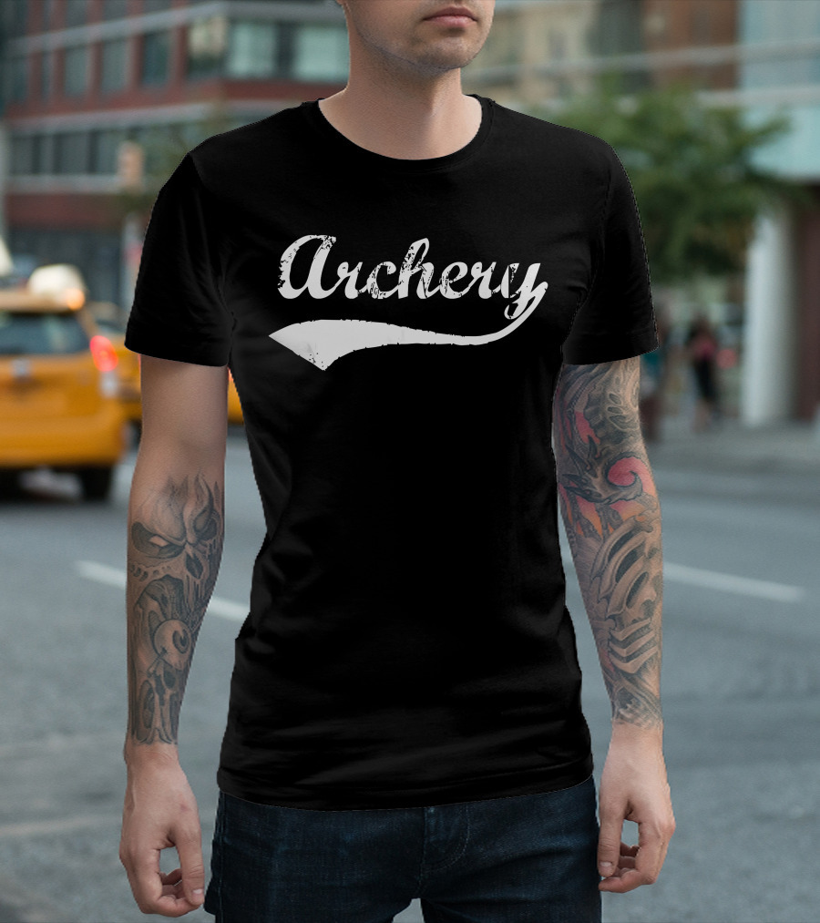 Archery Sport Distressed Script T-Shirt
