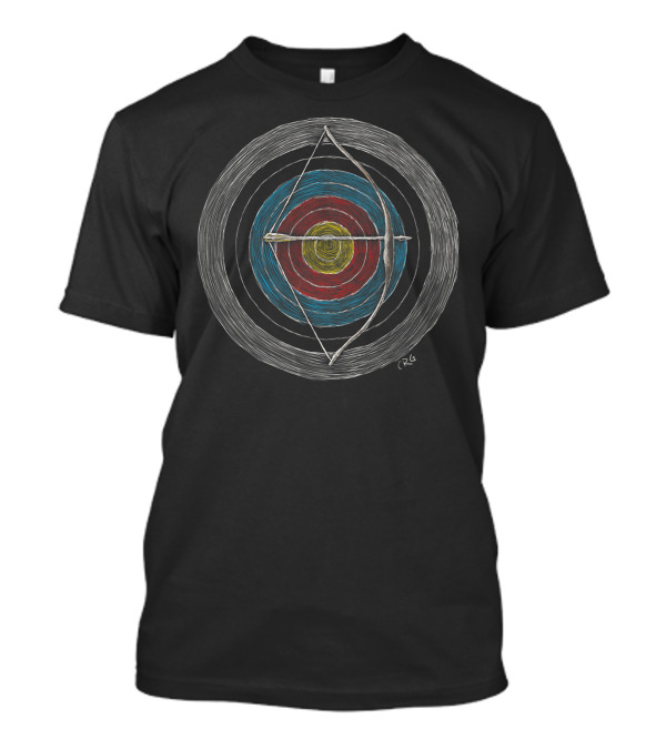 Archery Target With Bow And Arrow Art By CRG T-Shirt