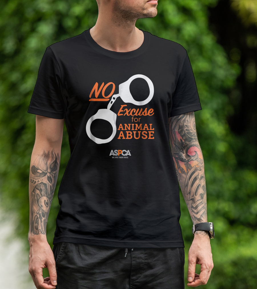 ASPCA We Are Their Voice No Excuse For Animal Abuse T-Shirt