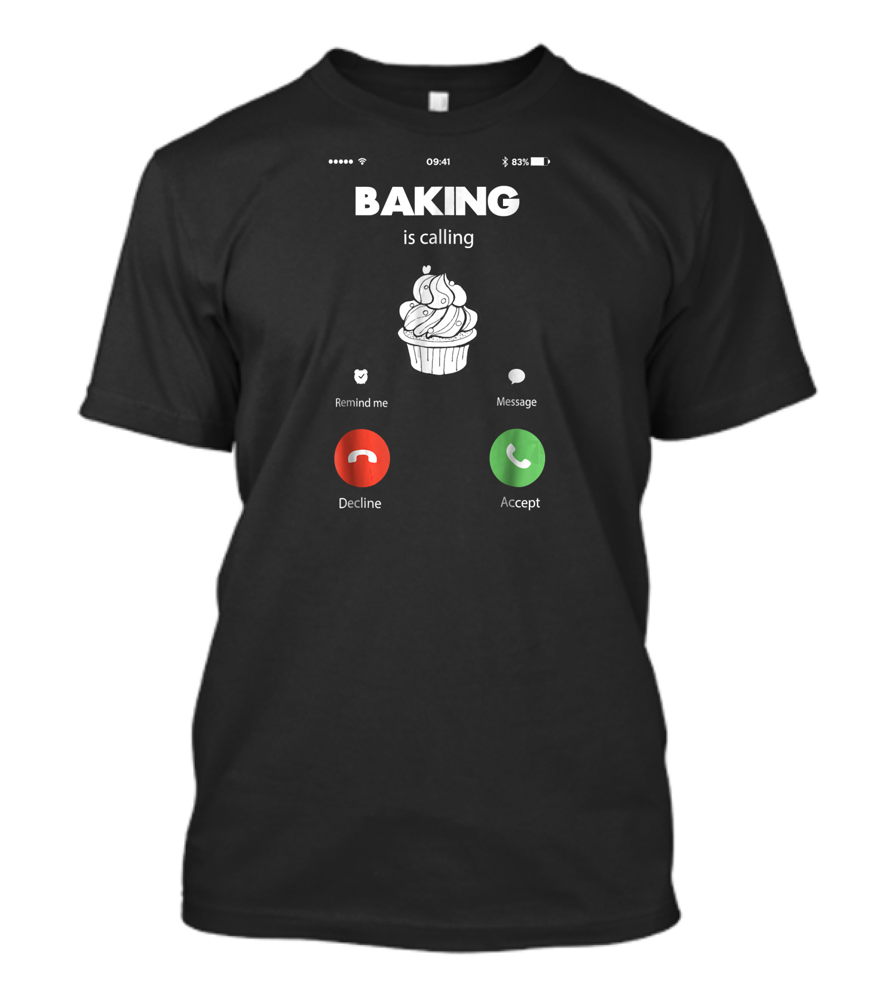 Baking Is Calling Cupcake Phone Interface T-Shirt