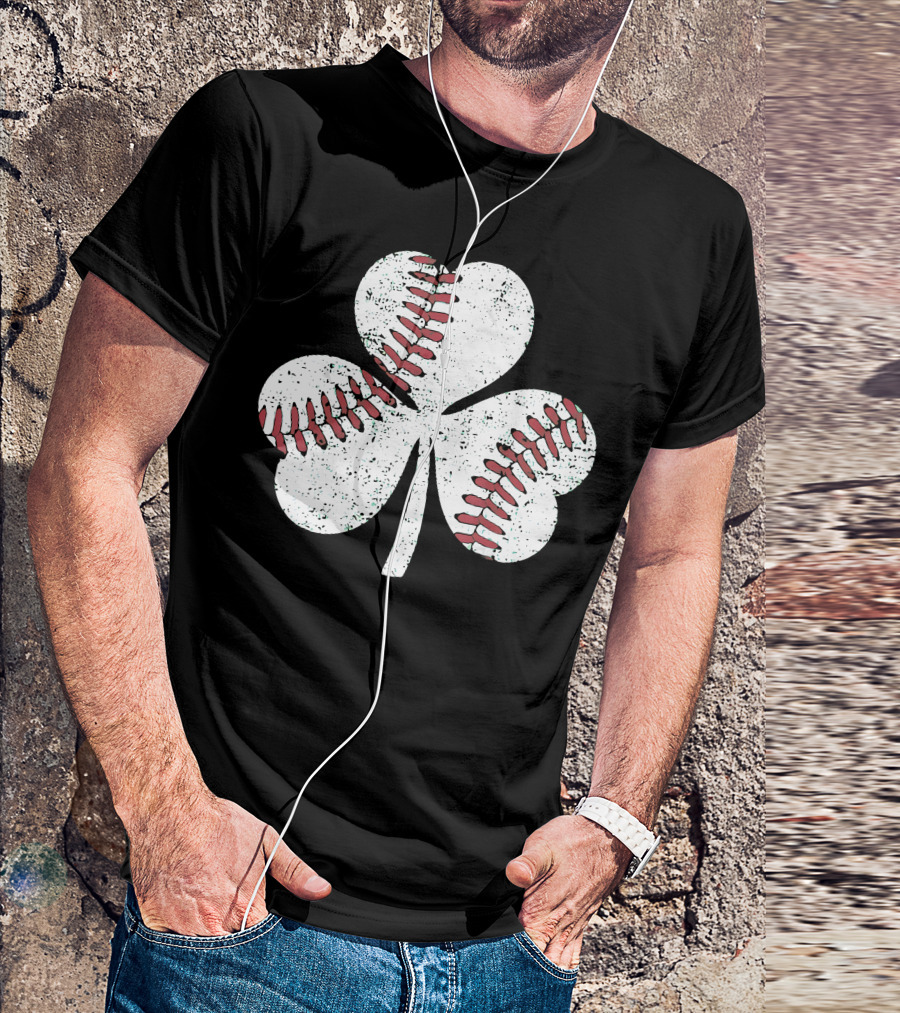 Baseball Shamrock St Patrick's Day Boy T-Shirt