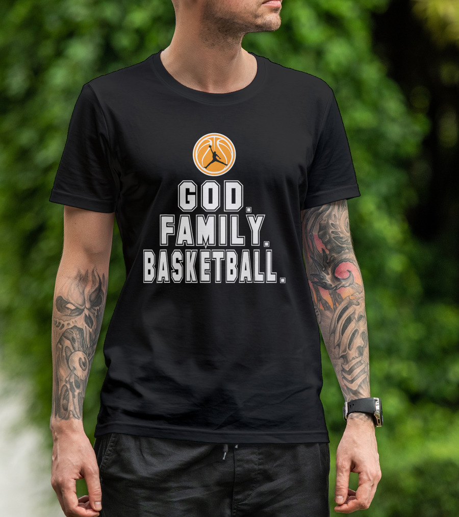 God Family Basketball Logo Iconic Trio T-Shirt