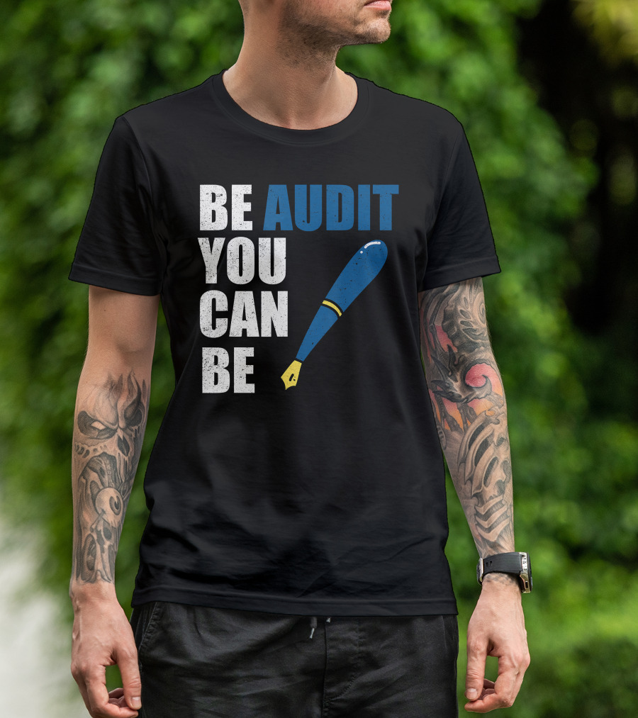 Be Audit You Can Be Funny Accountant Humor Baseball Bat T-Shirt