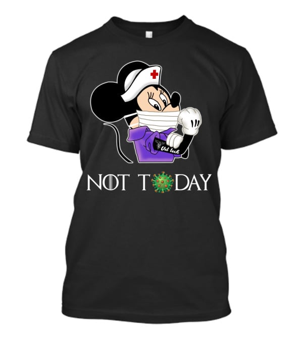 Vet Tech Not Today Nurse Costume Cartoon Character T-Shirt