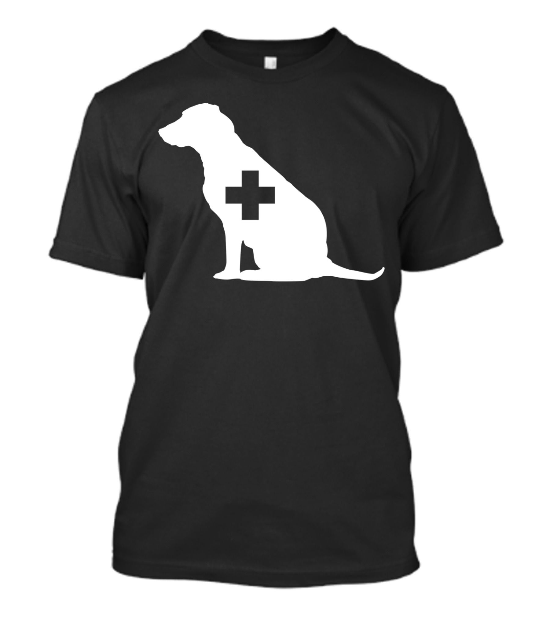 Support Dog Silhouette With Medical Cross T-Shirt