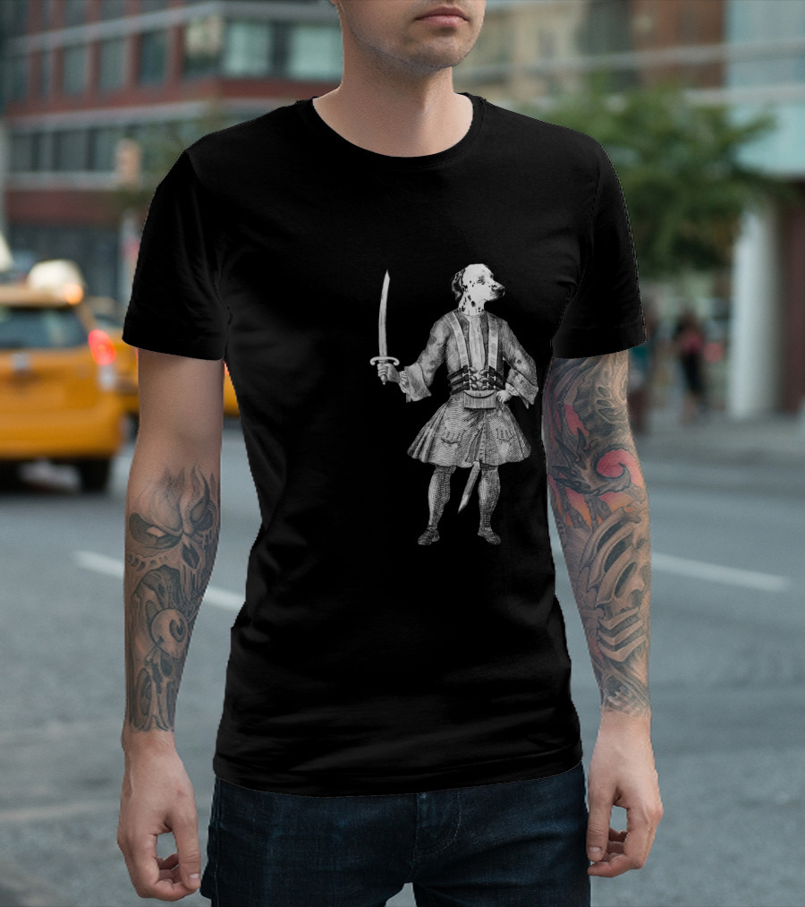 Ahoy Dalmatian Pirate With Sword T-Shirt
