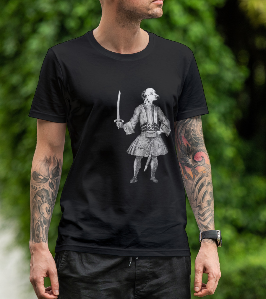 Ahoy Dalmatian Pirate With Sword T-Shirt