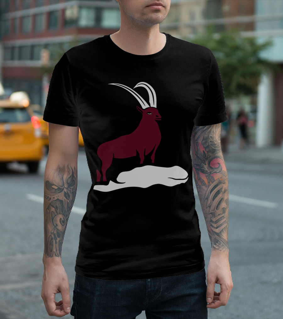Capricorn Horoscope Mountain Goat On Rock T-Shirt