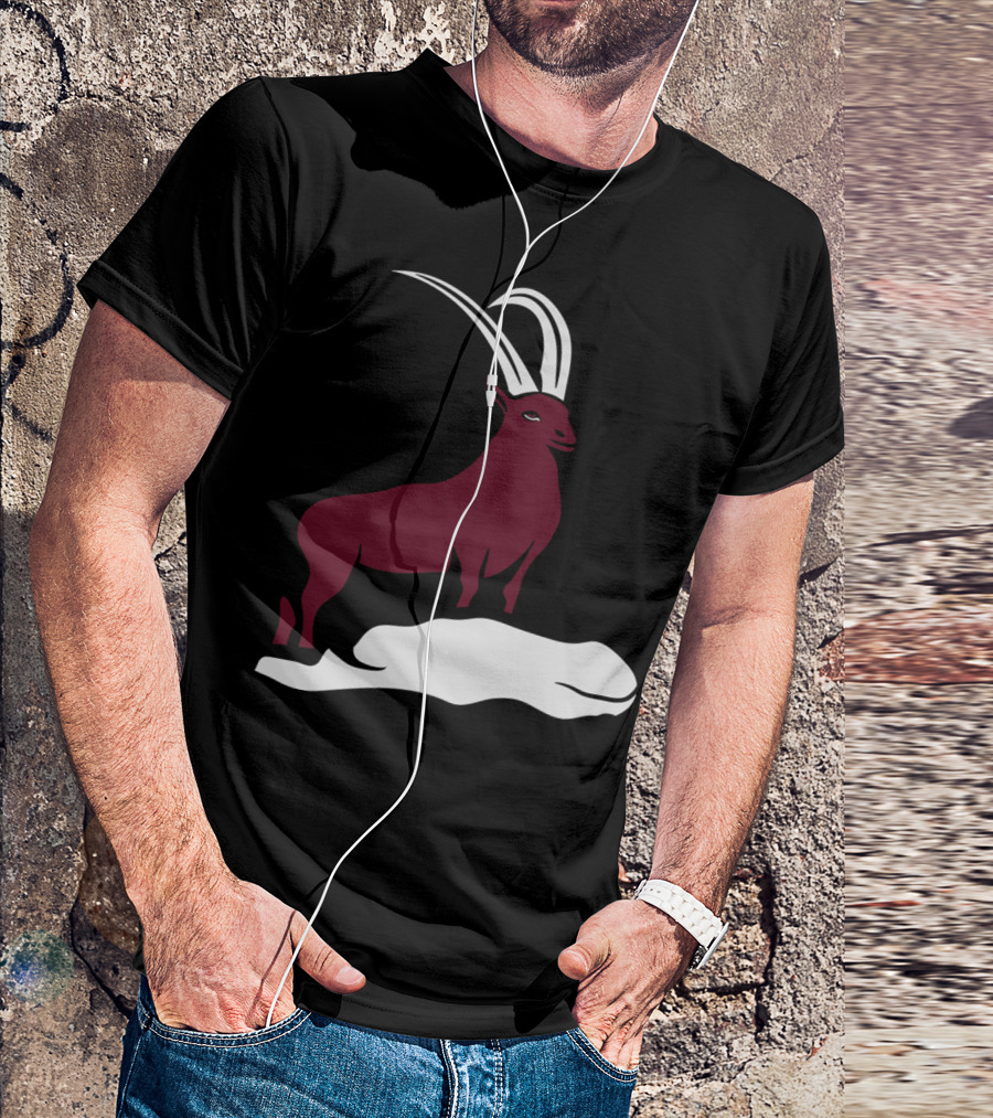 Capricorn Horoscope Mountain Goat On Rock T-Shirt