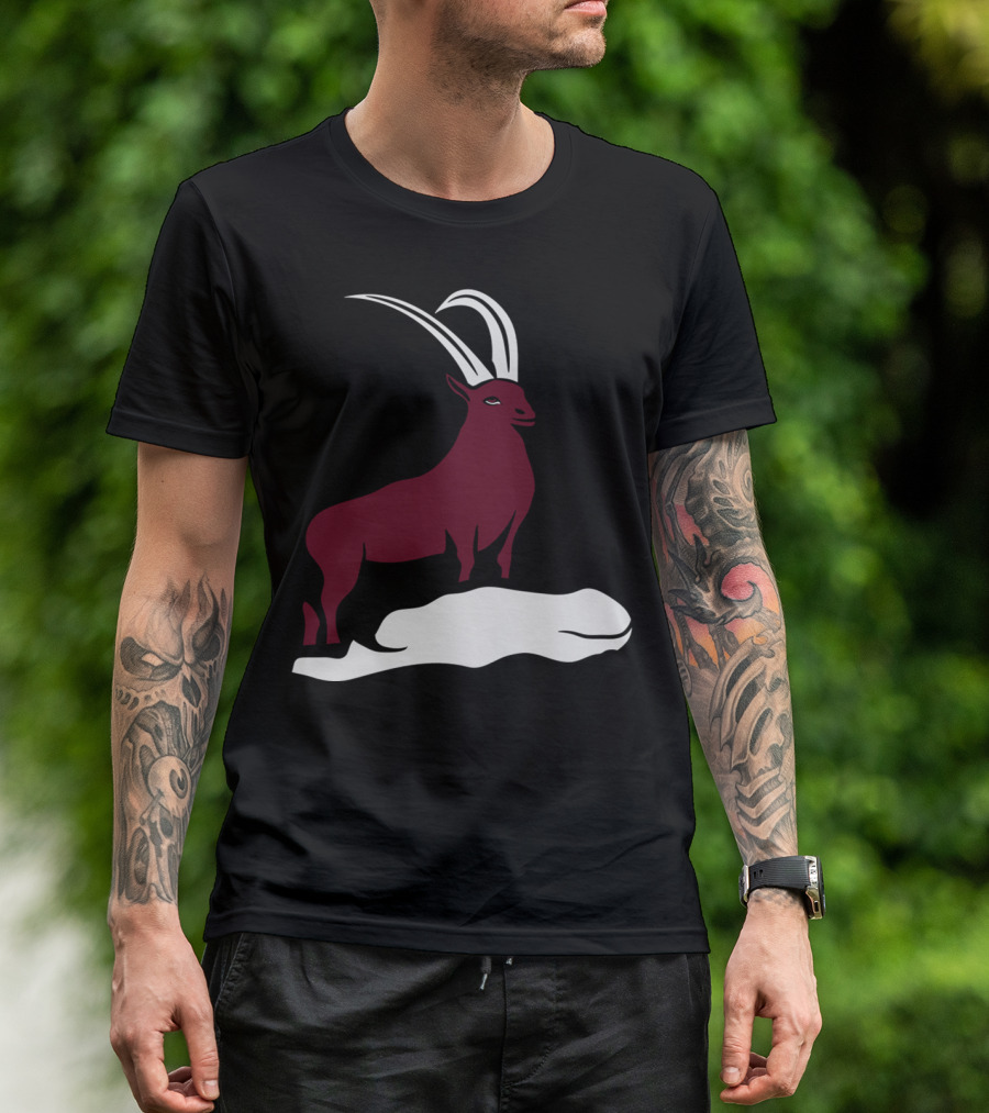 Capricorn Horoscope Mountain Goat On Rock T-Shirt