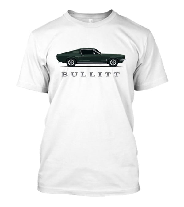 Mustang Bullitt Classic Car Green Ford Shelby T-Shirt