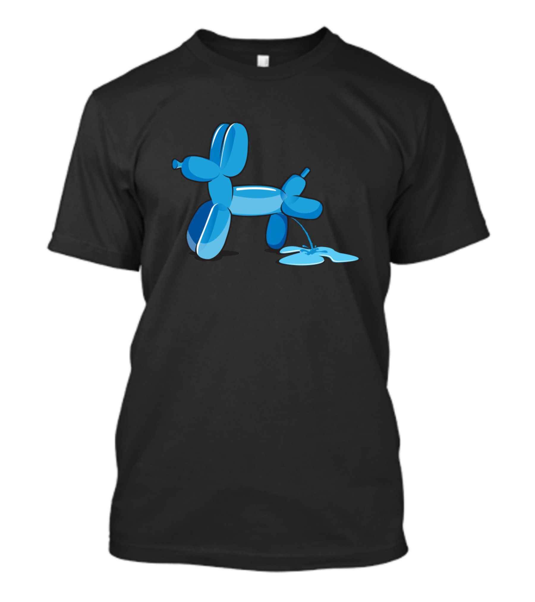 Naughty Dog Blue Balloon Animal Humor T-Shirt