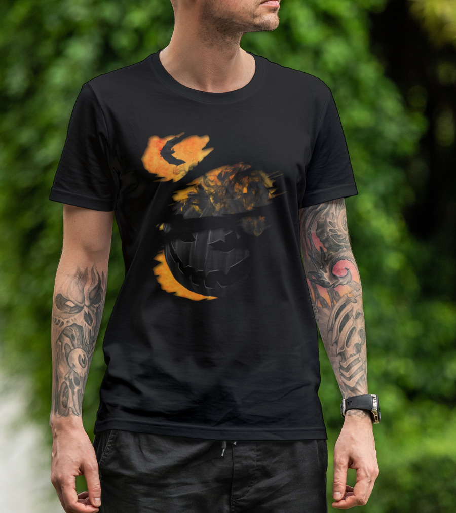 Halloween Scary Pumpkin Kuerbis Happy Trick Or Treat Moon T-Shirt