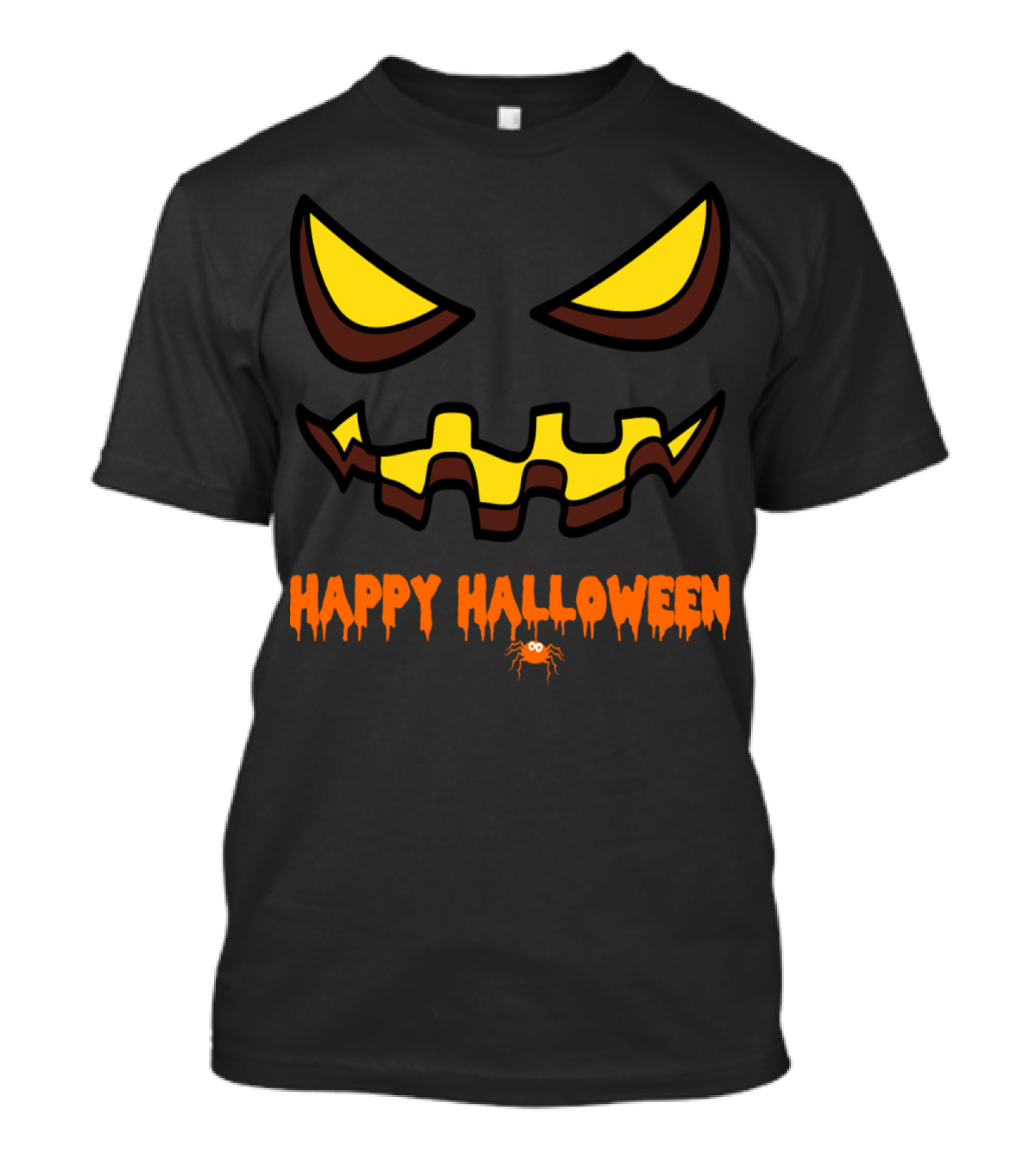 Happy Halloween Monster Zombie Horror Pumpkin Face T-Shirt