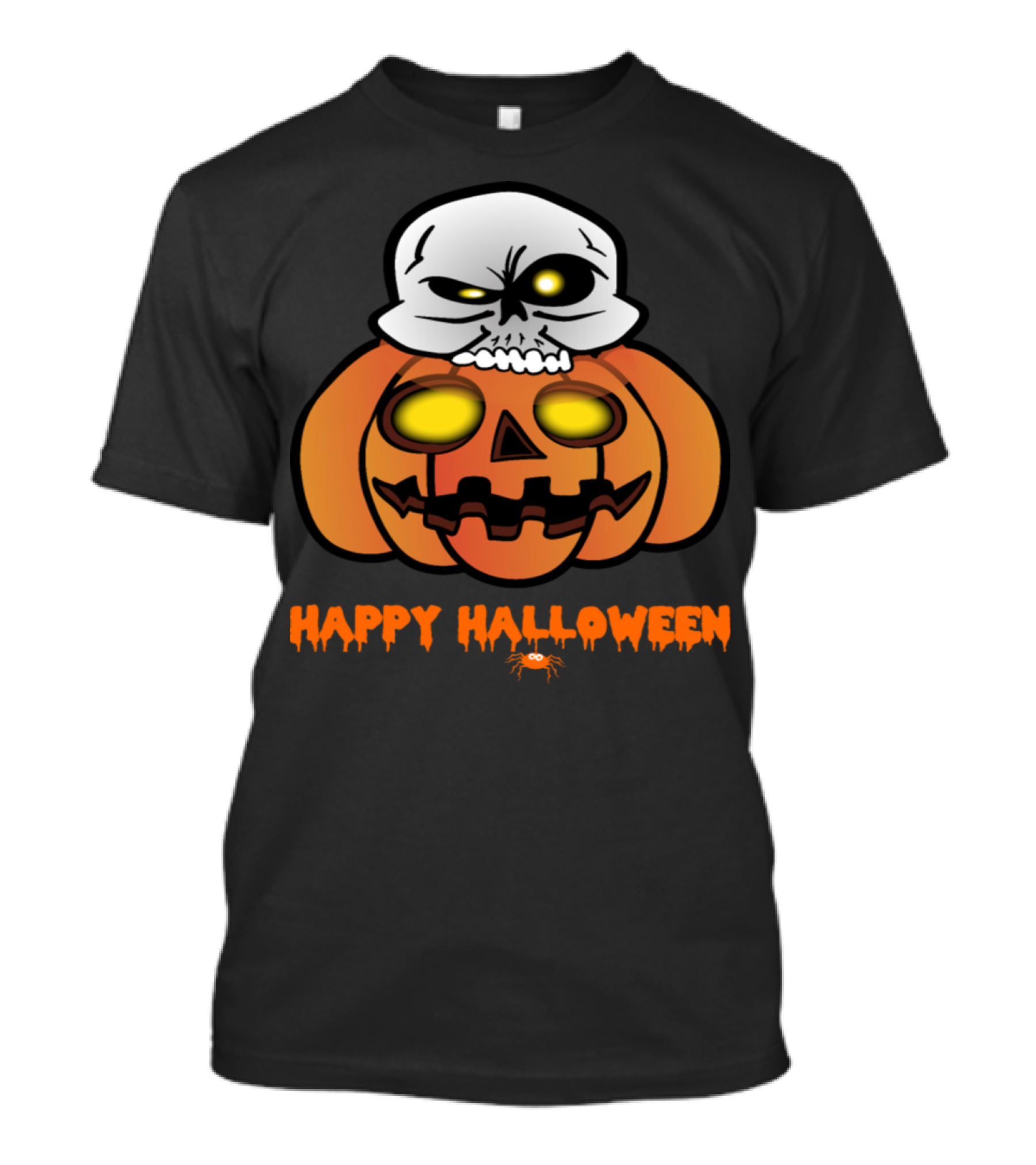 Happy Halloween Skull Pumpkin Monster Zombie Horror T-Shirt