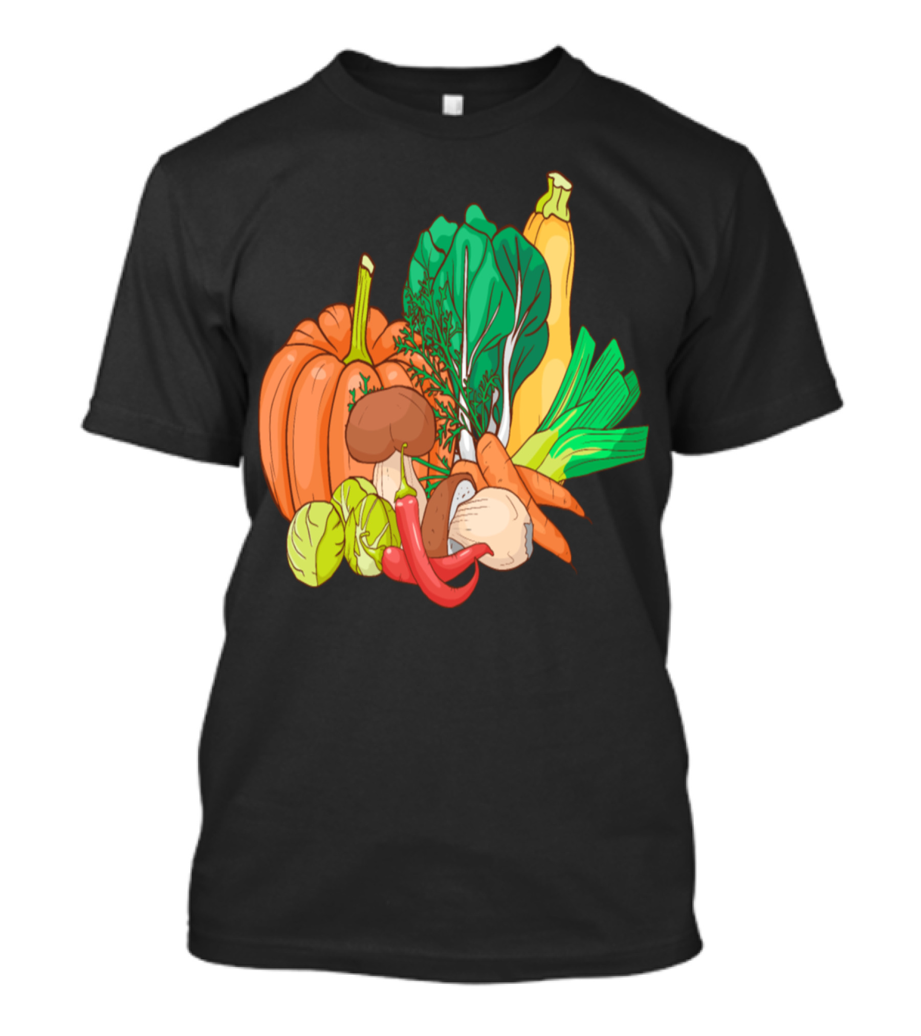 Pumpkin Zucchini Mushrooms Carrots Pepper Pak Choi Vegetables T-Shirt