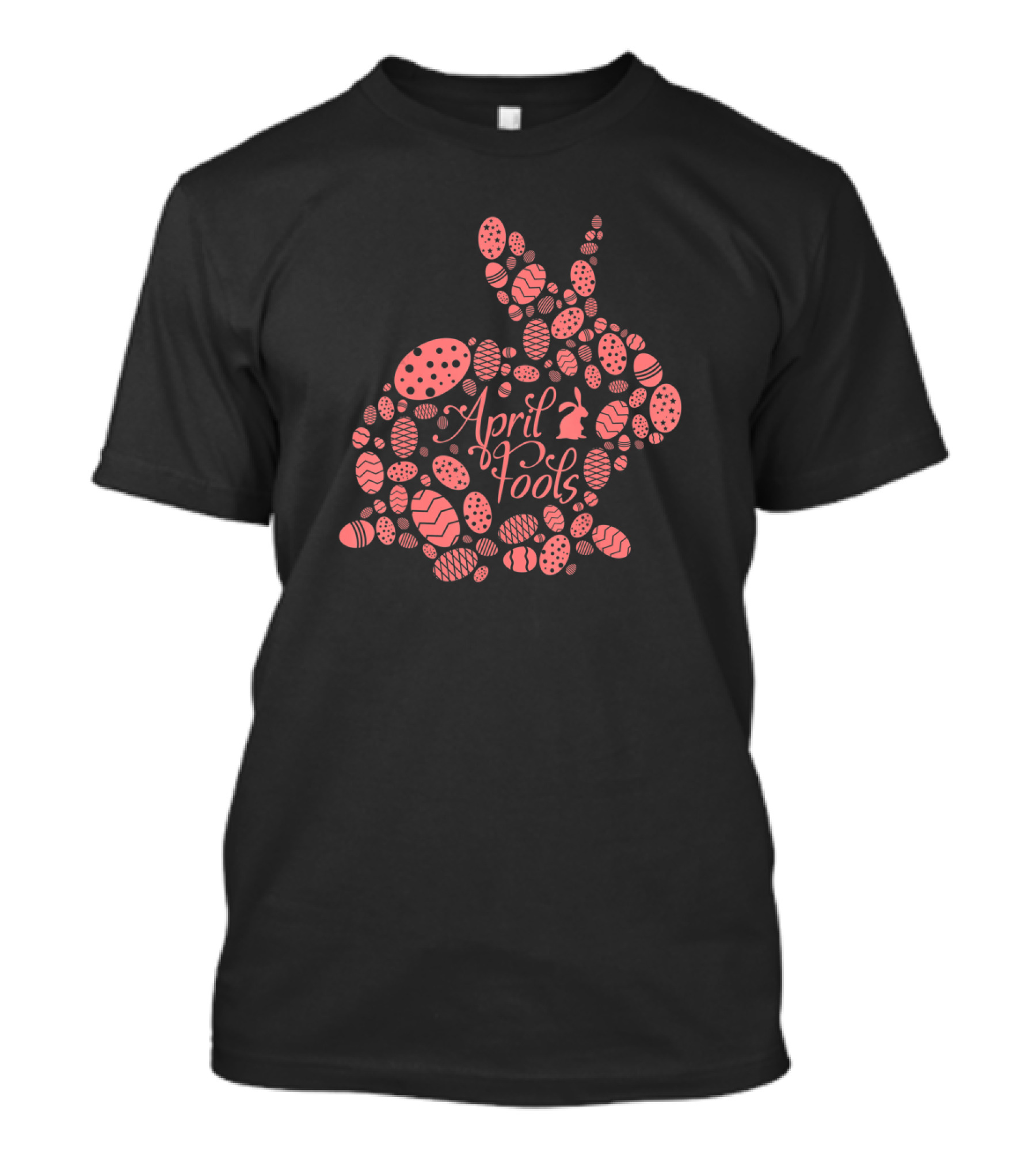 April Fools Bunny Silhouette With Easter Egg T-Shirt