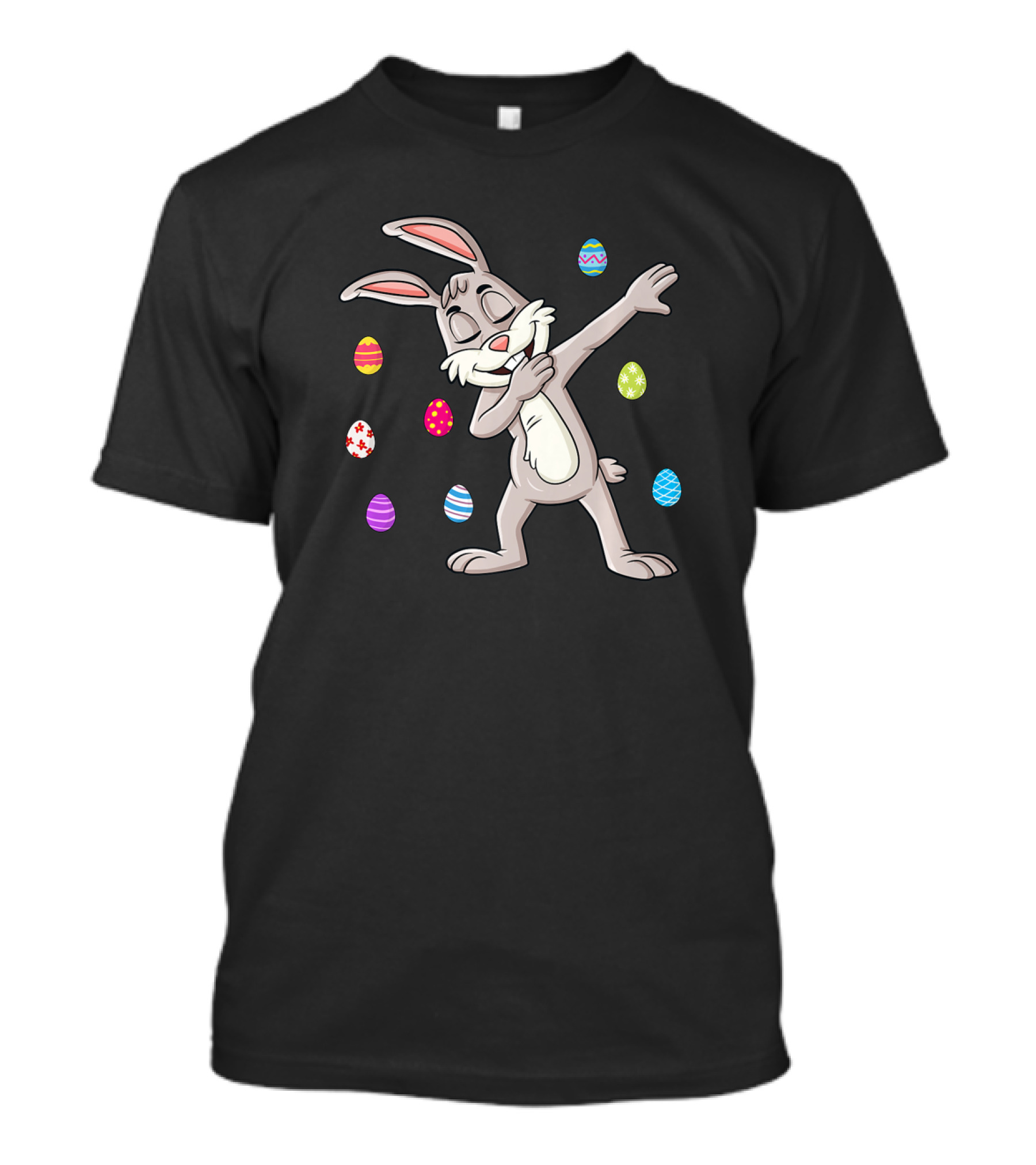 Easter Day Dabbing Rabbit With Colorful Eggs Dab T-Shirt