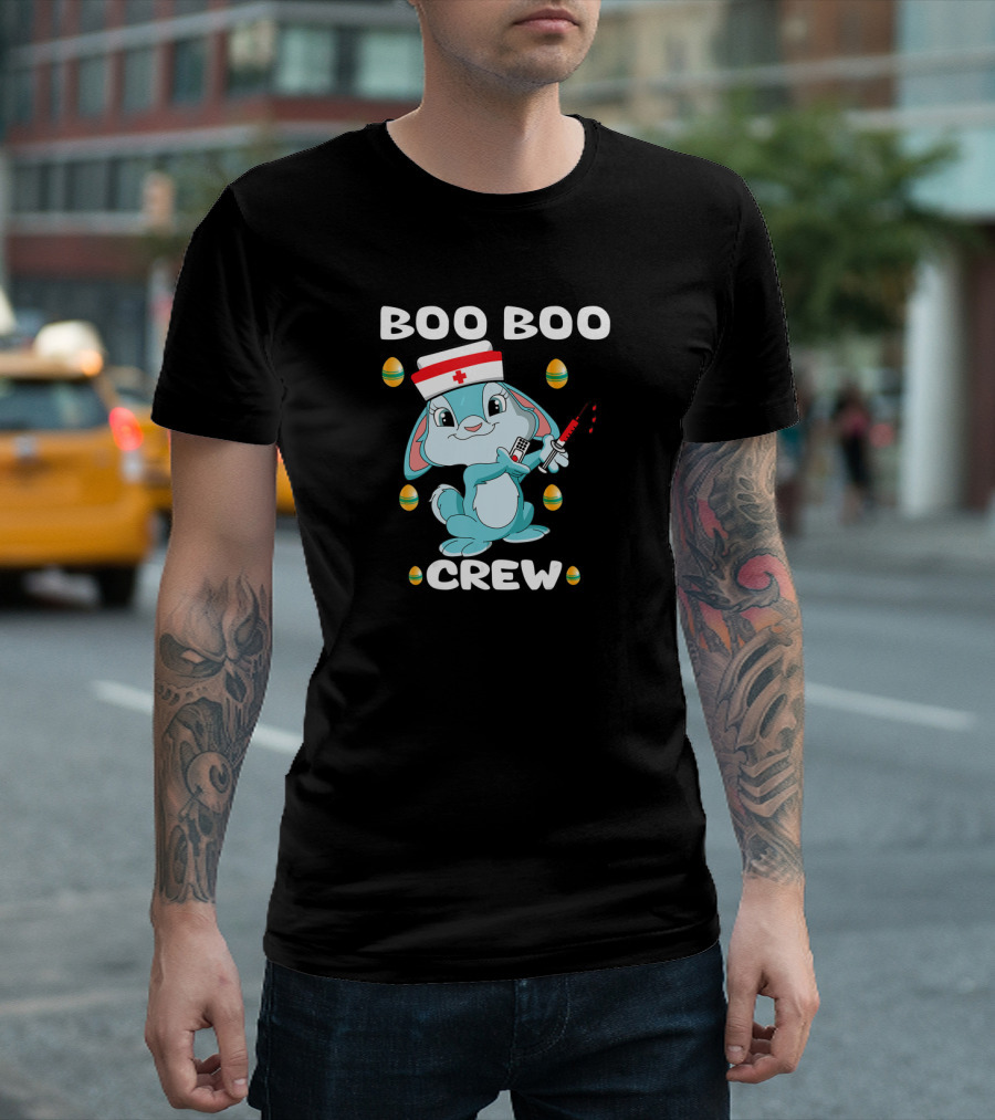 Boo Boo Crew Nurse Bunny Easter Eggs T-Shirt