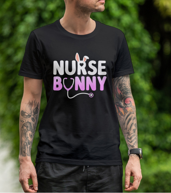 Nurse Bunny Stethoscope Ears T-Shirt