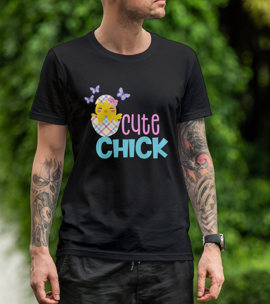 Cute Chick Easter Spring Chickadee Egg Girls T-Shirt
