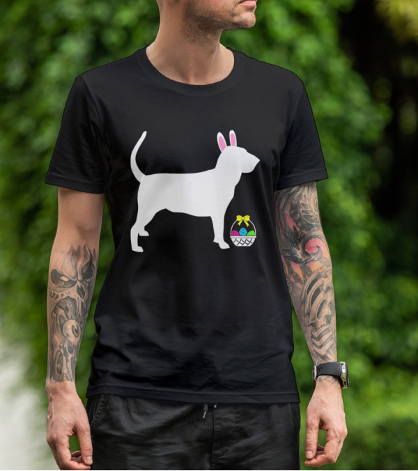 Bloodhound Dog Easter Bunny Ears Basket T-Shirt