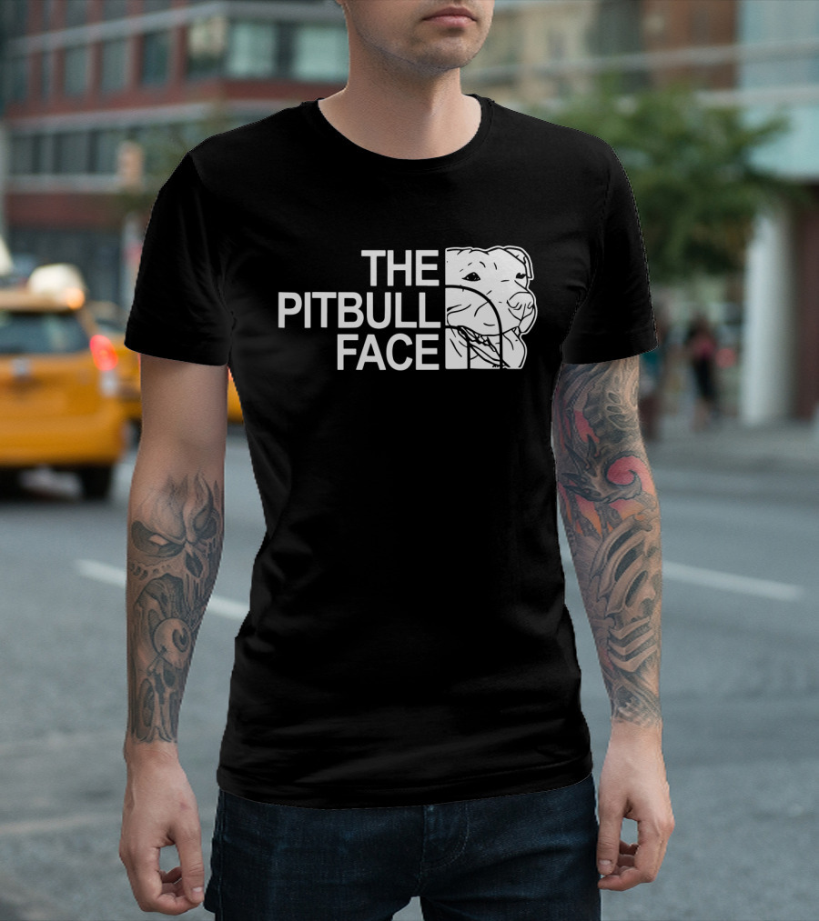The Pitbull Face Funny Dog T-Shirt