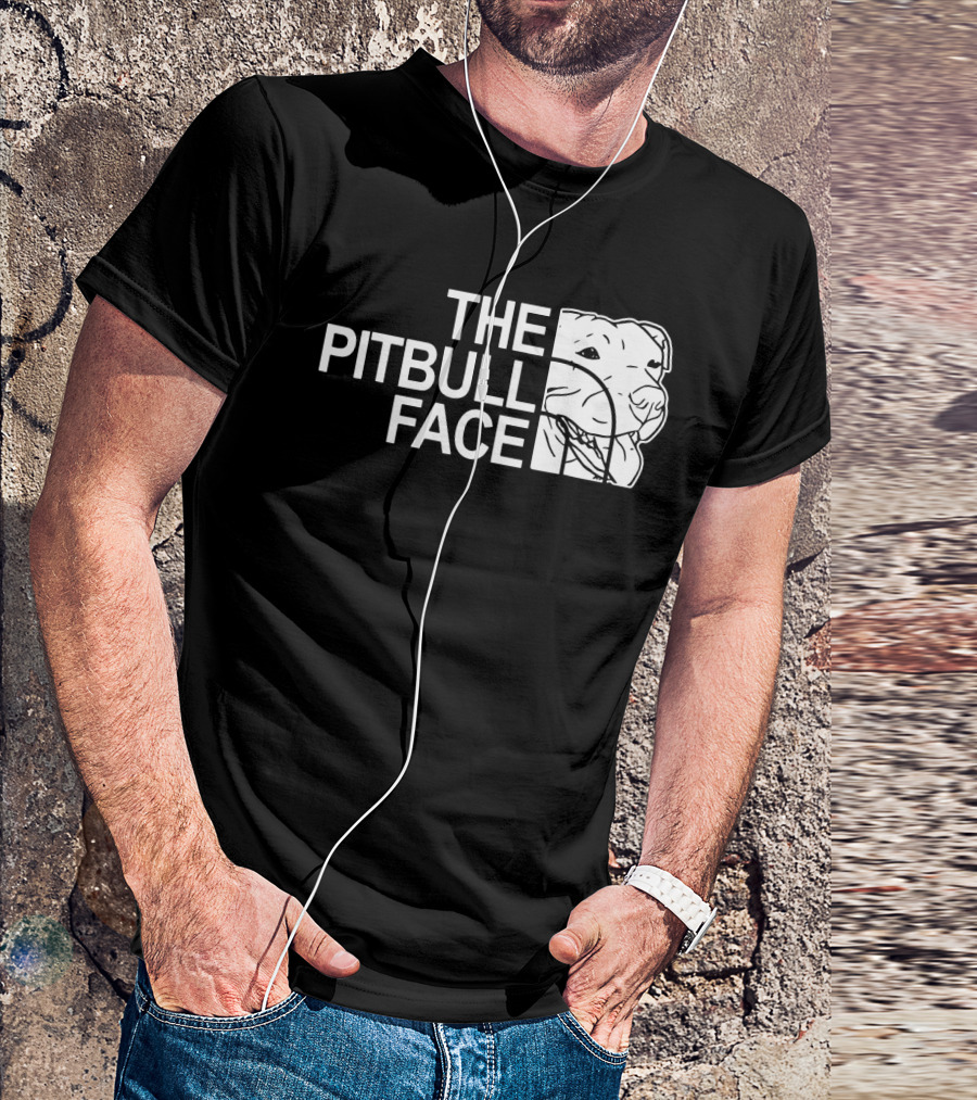 The Pitbull Face Funny Dog T-Shirt