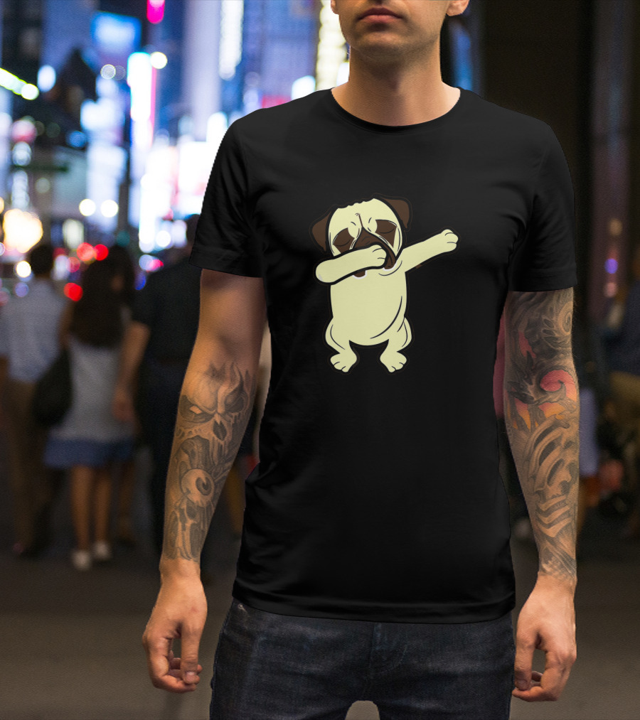 Dabbing Pug Funny Dab Dog Meme T-Shirt
