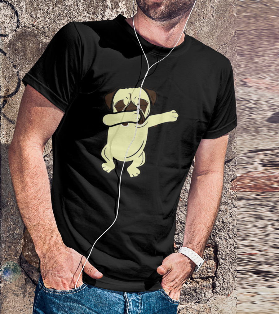 Dabbing Pug Funny Dab Dog Meme T-Shirt