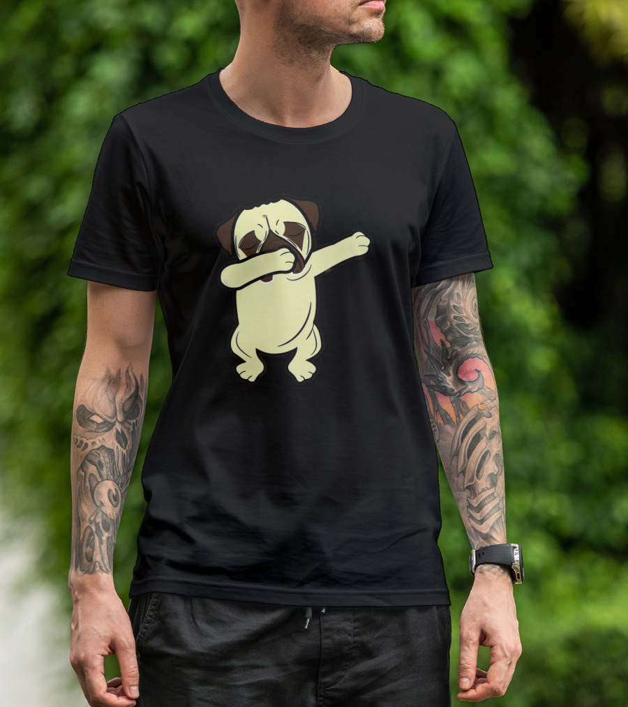 Dabbing Pug Funny Dab Dog Meme T-Shirt