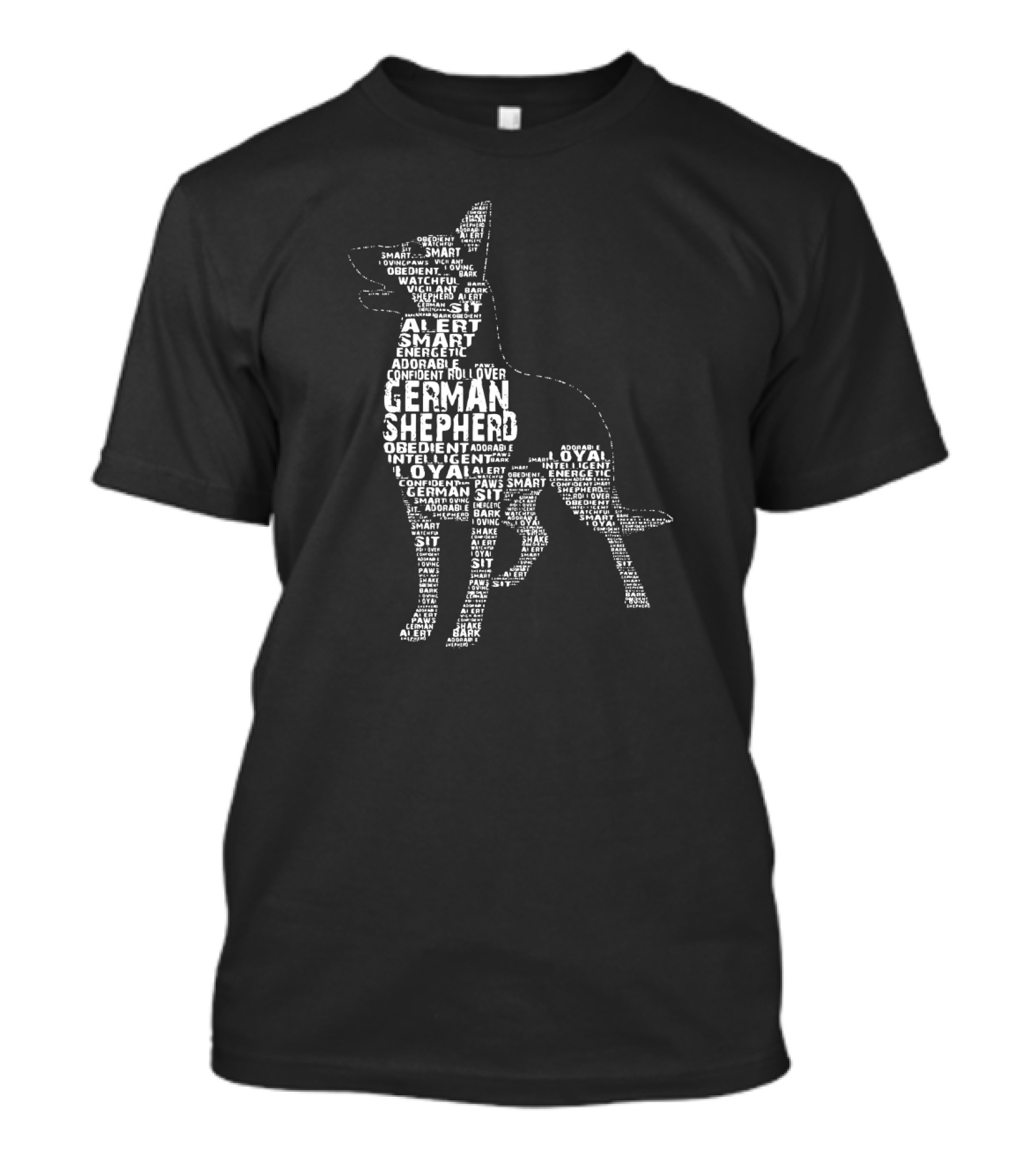Alert Smart Energetic German Shepherd Loyal Obedient Confident T-Shirt