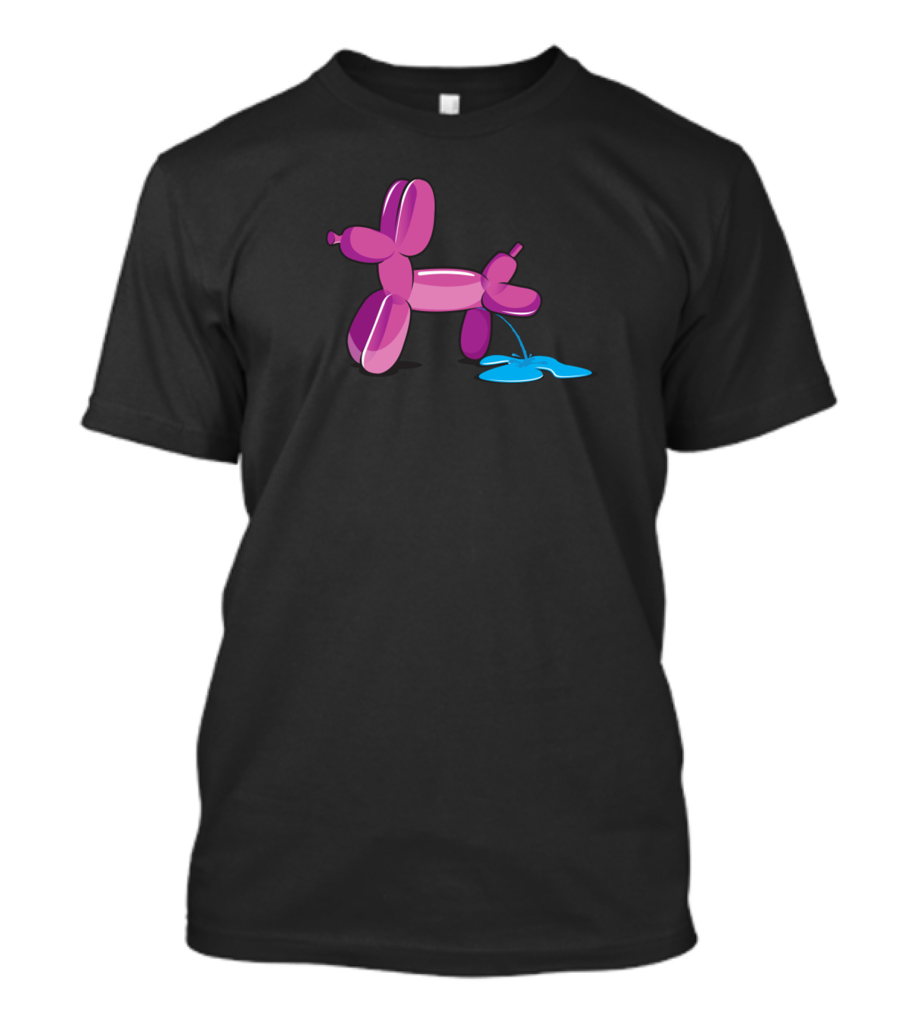 Naughty Dog Purple Balloon Animal Peeing T-Shirt