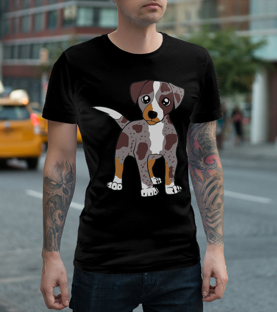 Catahoula Leopard Dog Red Merle Cartoon Puppy T-Shirt