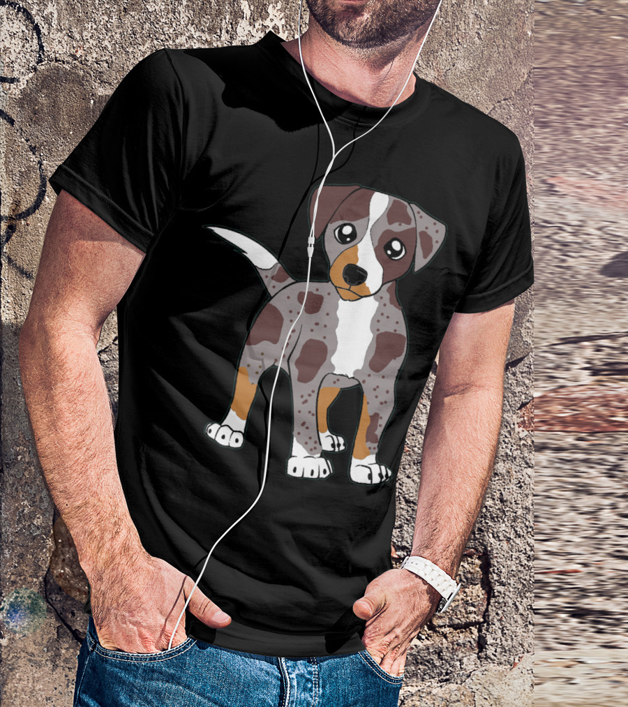 Catahoula Leopard Dog Red Merle Cartoon Puppy T-Shirt